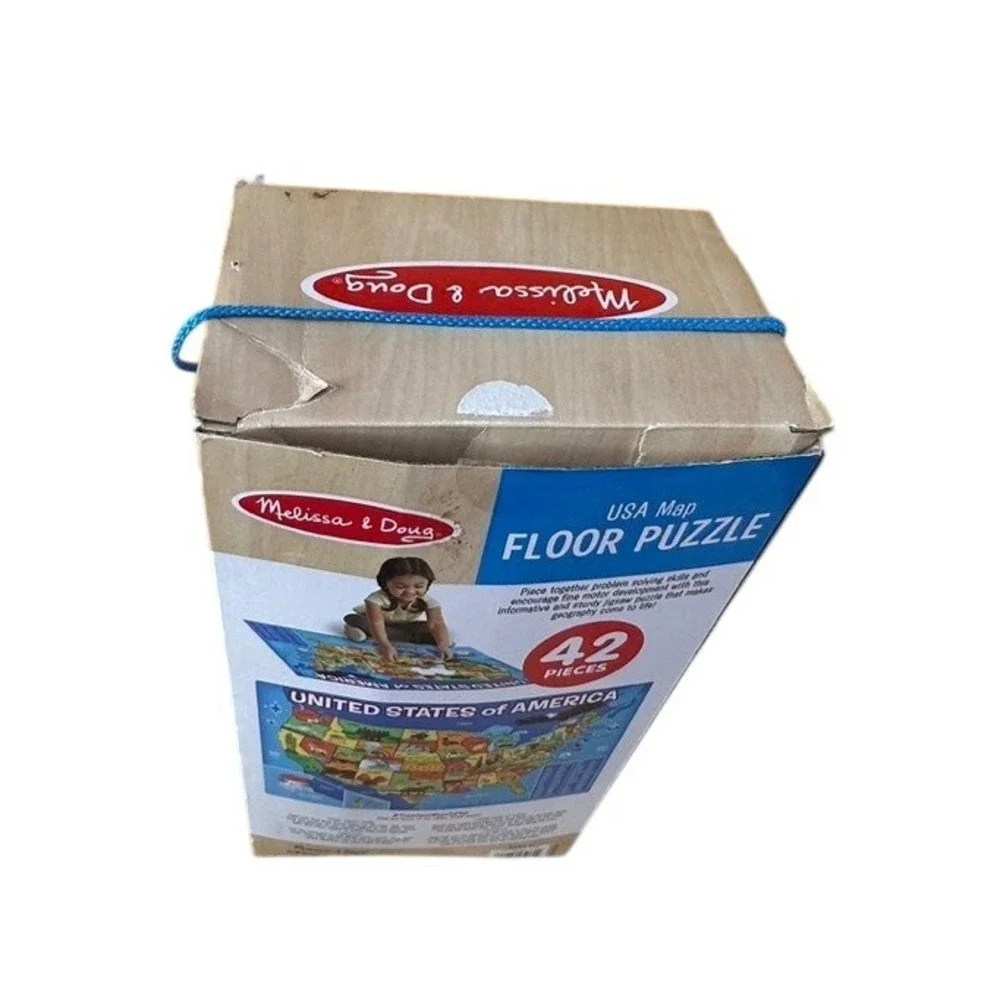 Melissa & Doug USA Map Floor Puzzle 42 Pieces Kids Geography Learning Toy 3+